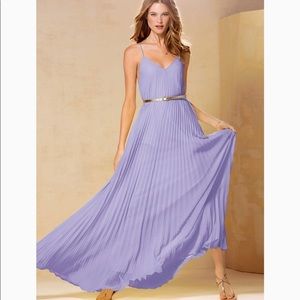 Victoria’s Secret Pleated Maxi V-Neck Purple Dress